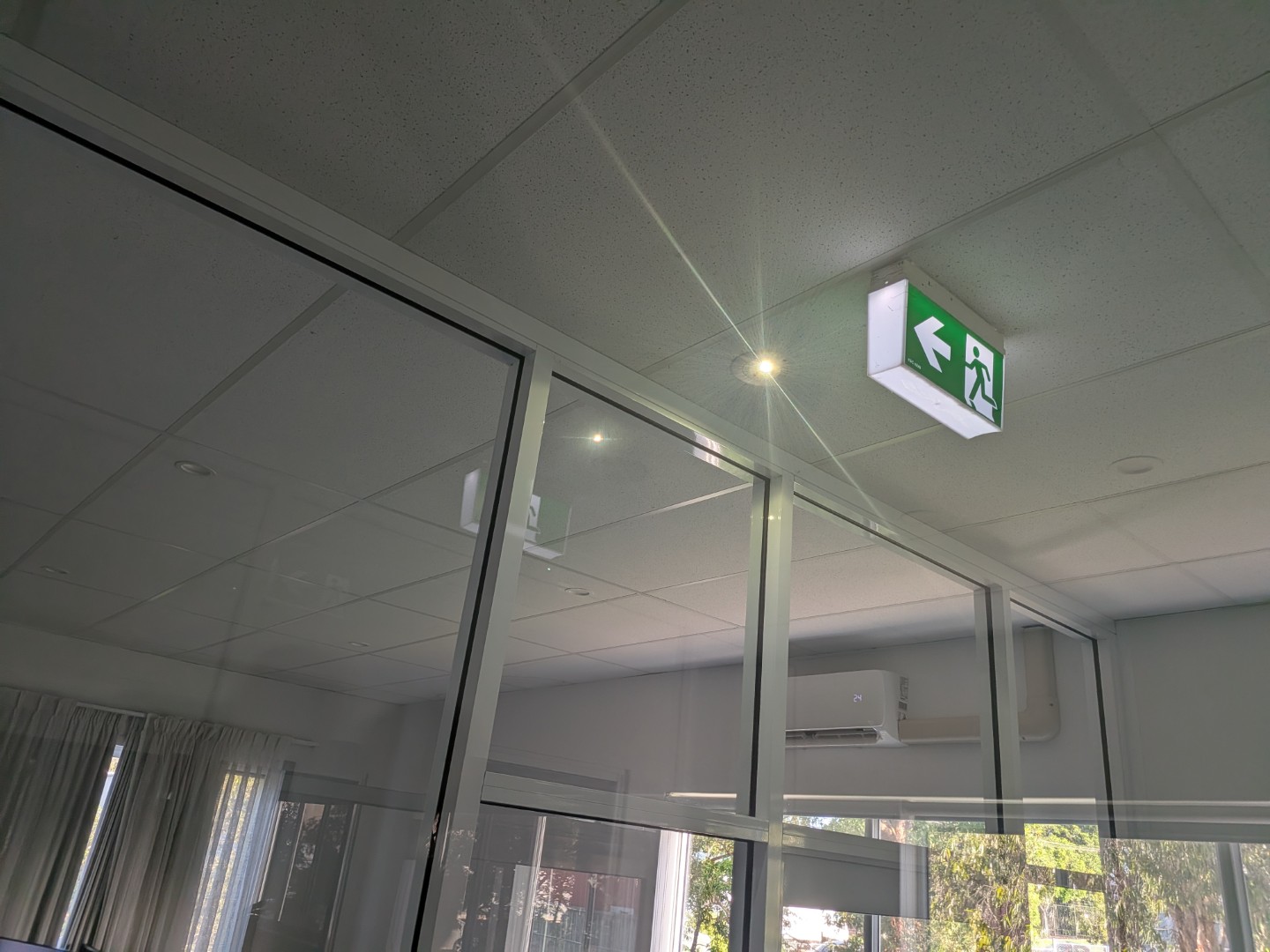 Emergency Exit Lights on