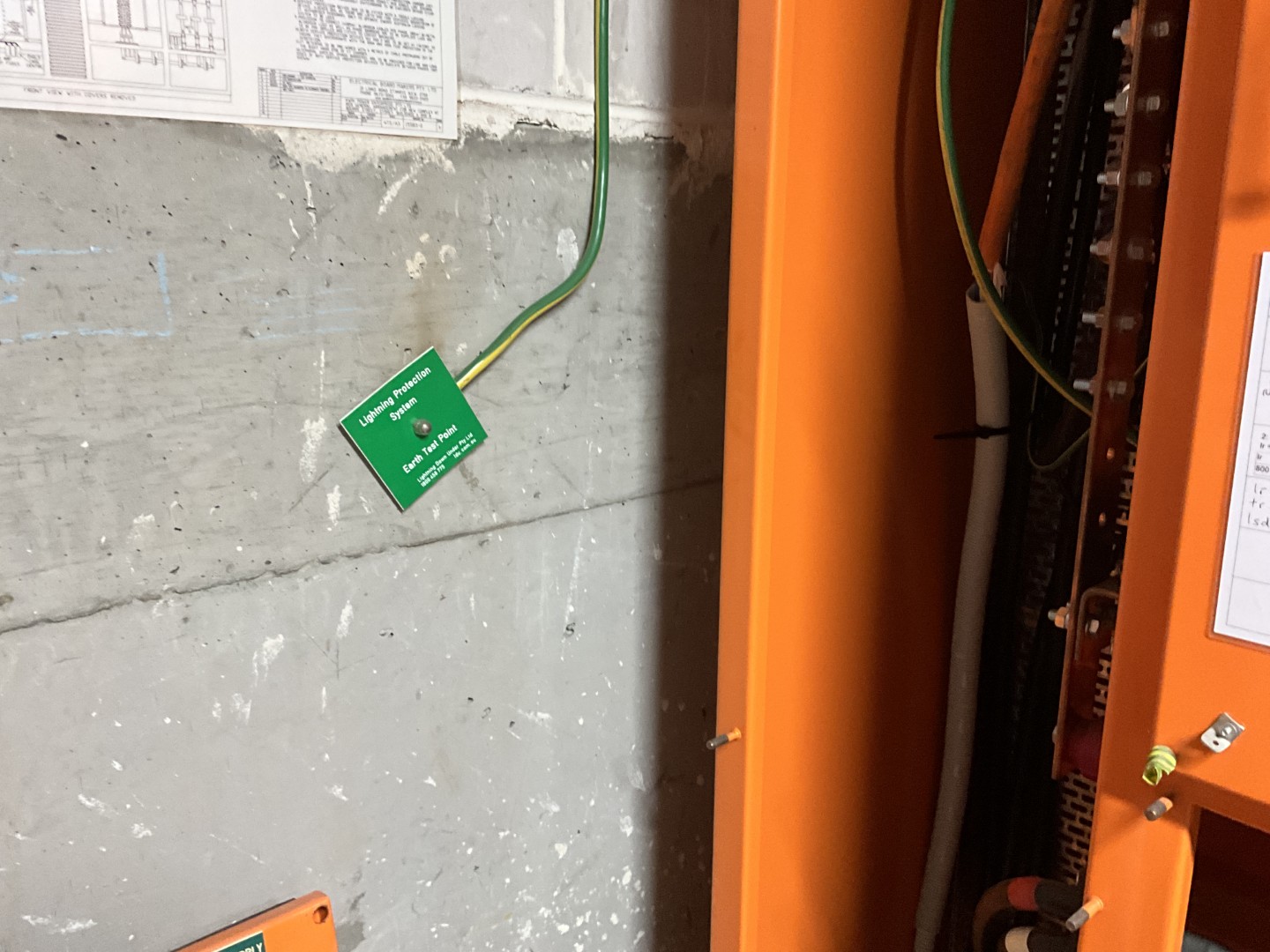 Lighting Protection Test Point in Basement